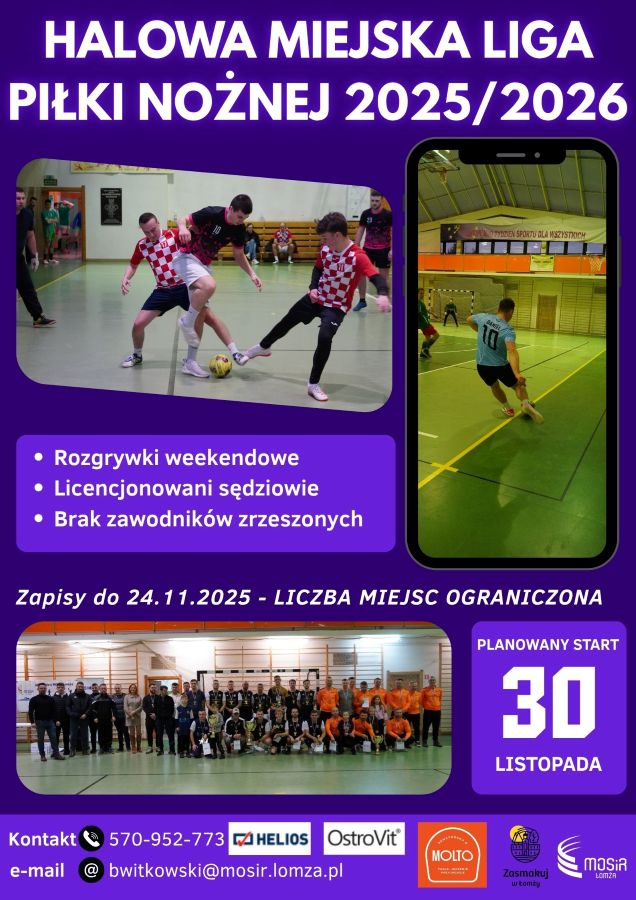 zdjęcia zawodników ligi piłki nożnej MOSiR Łomża